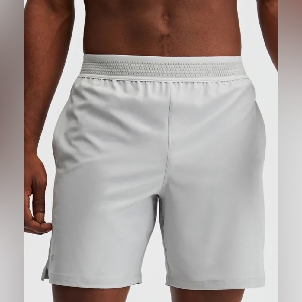 Fabletics Mens Fundamental Shorts Mineral Gray EUC 9”